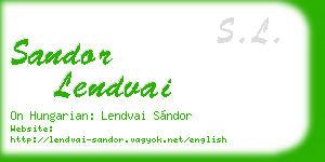 sandor lendvai business card